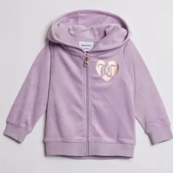 Online Baby Piger Velour Træningsdragt Lavendel Træningsdragter Og Sæt