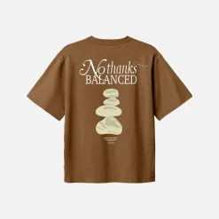 Baine Balance T Shirt Dark Brown Dame Overdele·T-Shirts|T-Shirts, Poloer Og Skjorter·T-Shirts Og Undertrøjer