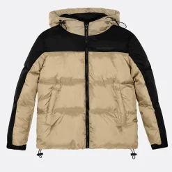 Clearance Børne Hætte Jakke Khaki /​ Sort Jakker Og Frakker|Jakker Og Frakker
