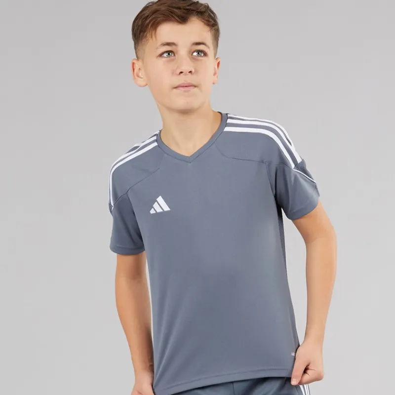 Clearance Børne Junior Tiro 23 League T Shirt Team Onix/Hvid Tøj|Tøj