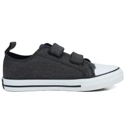 Hot Børn Houston Velcro IV Lærredgummisko Sort Sneakers|Sneakers