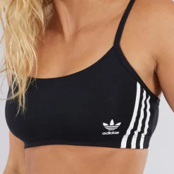 New Dame Adicolor Comfort Flex Bomulds Bralette Sort Dame Undertøj, Sokker Og Nattøj·Undertøj|Undertøj