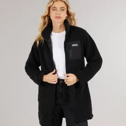 Best Dame Akita Lang Lynlås Fleece Sort Dame Jakker Og Frakker·Fleecetøj|Hættetrøjer Og Sweatshirts·Fleecetøj