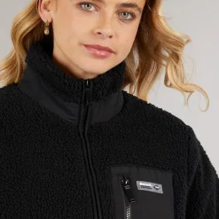 Best Dame Akita Lang Lynlås Fleece Sort Dame Jakker Og Frakker·Fleecetøj|Hættetrøjer Og Sweatshirts·Fleecetøj