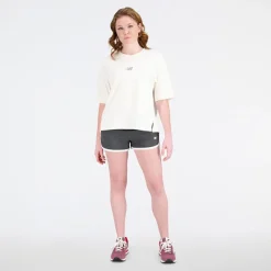Outlet Dame Atletik Genopfrisket Boxy T-shirt Greige Dame Træning|Overdele