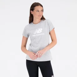 Hot Dame Basic Stacked Logo T-Shirt Athletic Grå Dame Træning|Overdele