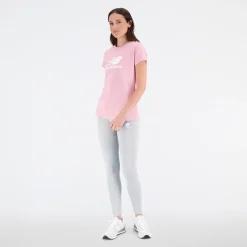 Sale Dame Basis Stacked Logo T-shirt Hazy Rose Dame Træning|Overdele