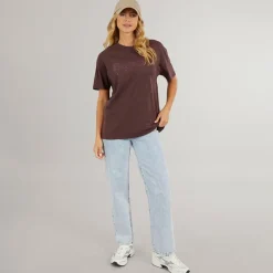 Clearance Dame Berlanne T-shirt Vasket Mauve Vin Dame Overdele·T-Shirts|Overdele·Overdele