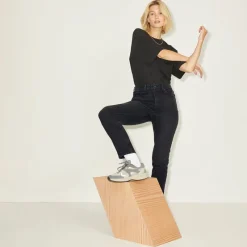 Dame Berlin Slim Fit Jeans Sort Denim Dame Jeans, Bukser Og Leggings·Jeans