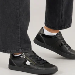 Clearance Dame Blomie Zip Sneakers Sort Dame Sneakers|Sneakers