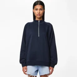 Clearance Dame Chilli Halv lynlås sweatshirt Sky Captain Dame Hættetrøjer Og Sweatshirts·Sweatshirts