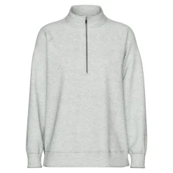 Hot Dame Chilli Halv lynlås sweatshirt Light Grey Melange Dame Hættetrøjer Og Sweatshirts·Sweatshirts