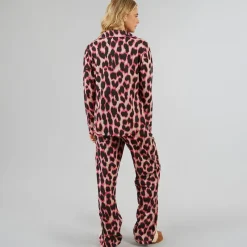 Clearance Dame Cotter Pyjamas Leopard Dame Undertøj, Sokker Og Nattøj·Nattøj