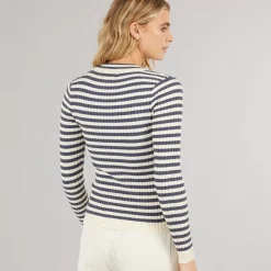 Clearance Dame Crista O Hals Strikket Sweater Ombre Blue Dame Trøjer Og Cardigans·Trøjer|Overdele·Overdele