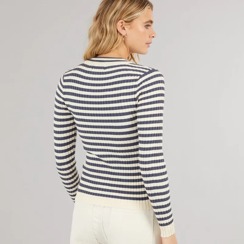 Clearance Dame Crista O Hals Strikket Sweater Ombre Blue Dame Trøjer Og Cardigans·Trøjer|Overdele·Overdele