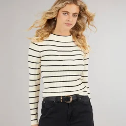 Sale Dame Crista O Hals Strikket Sweater Birch Dame Trøjer Og Cardigans·Trøjer|Overdele·Overdele
