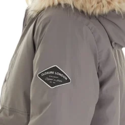 Online Dame Cropped Fur Parka Grå Dame Jakker Og Frakker·Jakker Og Frakker