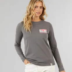 Best Dame Cullen Langærmet T-shirt Koksgrå Dame Overdele·T-Shirts|Overdele·Overdele