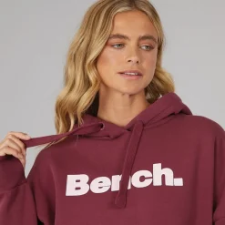 New Dame Dayla Oversized Hættetrøje Burgundy Dame Hættetrøjer Og Sweatshirts·Hættetrøjer