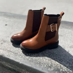 New Dame det er som efterårsstøvler 0241 Cognac Dame Støvler|Støvler