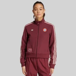 Sale Dame FCB FC Bayern München Icon Træningsjakke Shadow Red Dame Træning|Overdele