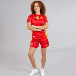 Online Dame FEF Spanien Dame 24/25 Autentiske Hjemme Shorts Better Scarlet Dame Træning|Shorts·Alt Shorts