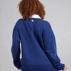 Hot Dame FFC Frankrig Rugby Langærmet Sweatshirt Dark Blue/​Hvid Dame Træning|Overdele