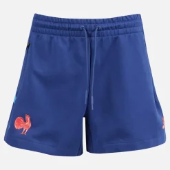 Outlet Dame FFR Frankrig Rugby Z.N.E. Rejse Shorts Dark Blue Dame Sport Træningsbukser|Træning