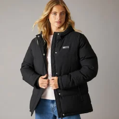 Clearance Dame Fina Mellem Lang Puffer Jakke Sort Dame Jakker Og Frakker·Jakker Og Frakker
