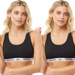 Best Dame Frankie Logo Bomuld Braletter Topak Sort Dame Træning|Overdele