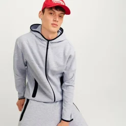 Clearance Dame Fusion Lynlås Hættetrøje Light Grey Melange Hættetrøjer Og Sweatshirts·Hættetrøjer