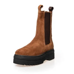 Clearance Dame Gående Ruskind København Støvler 0241 Cognac Dame Støvler|Støvler
