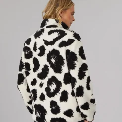 Online Dame Gorla Borg Fleece Vinter /​ Sort Leopard Dame Jakker Og Frakker·Fleecetøj|Hættetrøjer Og Sweatshirts·Fleecetøj