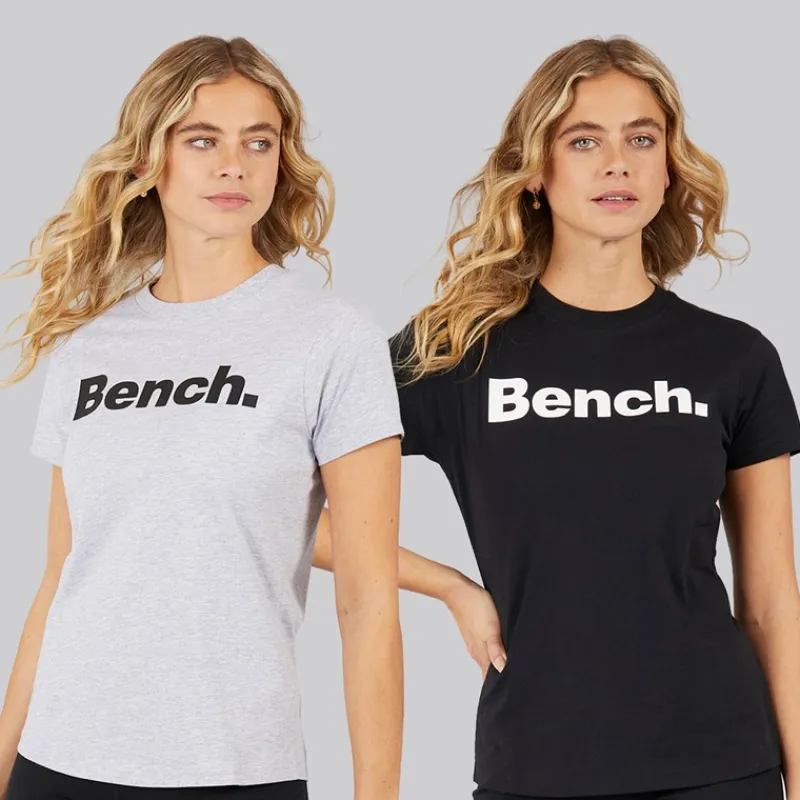 Discount Dame Grammen T-shirts To-pak /Grå Melange Dame Multipakker·Overdele|Overdele·T-Shirts