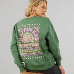 Online Dame Happiness Sweatshirts kakigrøn Dame Hættetrøjer Og Sweatshirts·Sweatshirts