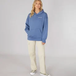 New Dame Harmy Hættetrøje Denim Blå Dame Hættetrøjer Og Sweatshirts·Hættetrøjer