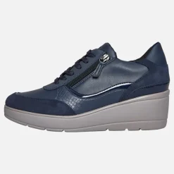 Dame Ilde Kilehæl Lynlås Træningssko Navy Dame Sneakers|Sneakers