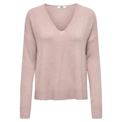 New Dame Jdycharly O Neck Pullover V-udskæring trøjer Bleg Lyserød Dame Trøjer Og Cardigans·Trøjer