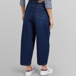 Outlet Dame Jeans med Tøndeformet Ben Dark Blue Dame Jeans, Bukser Og Leggings·Jeans