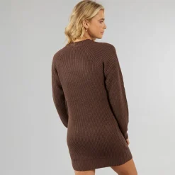 Sale Dame Karlie Strik Kjole Chokolade Dame Kjoler Og Nederdele·Kjoler