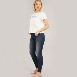 Outlet Dame Kendell Ankel Længde Slim Jeans Mørkeblå Denim Dame Jeans, Bukser Og Leggings·Skinny Jeans|Jeans, Bukser Og Leggings·Jeans