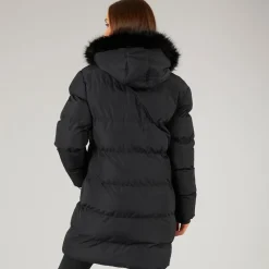 Online Dame Lang Lang Faux Fur Parka med Hætte Dame Jakker Og Frakker·Jakker Og Frakker