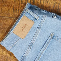 Hot Dame Lisbon Høj Talje Mom Jeans Lyseblå Denim Dame Jeans, Bukser Og Leggings·Jeans