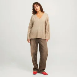 Clearance Dame Lucca V-hals Trøje Peyote Dame Trøjer Og Cardigans·Trøjer