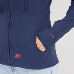 Dame Marathon Fuld Zip Hætte Fleece Jakke Navy /​ Pink Dame Udendørs|Hættetrøjer Og Sweatshirts·Hættetrøjer