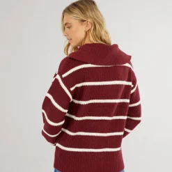 Clearance Dame Margita Jumper Burgundy Dame Trøjer Og Cardigans·Trøjer