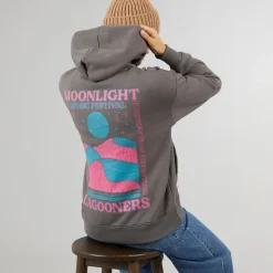 Dame Måneskin Hættetrøje Koksgrå Dame Hættetrøjer Og Sweatshirts·Hættetrøjer