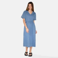 Clearance Dame Morgen Kjole 1002 Medium Blue Dame Kjoler Og Nederdele·Kjoler