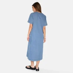 Clearance Dame Morgen Kjole 1002 Medium Blue Dame Kjoler Og Nederdele·Kjoler