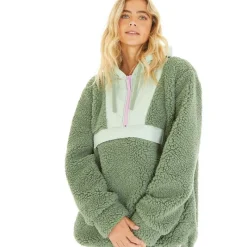Discount Dame Myla Fleecetøj Grøn Dame Hættetrøjer Og Sweatshirts·Hættetrøjer|Jakker Og Frakker·Fleecetøj